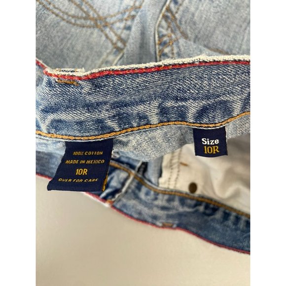 Vintage Abercrombie & Fitch women' 10R boot cut light wash button fly jeans - Picture 5 of 9